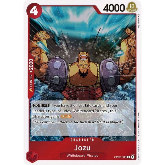 One Piece Paramount War Rare Jozu OP02-008