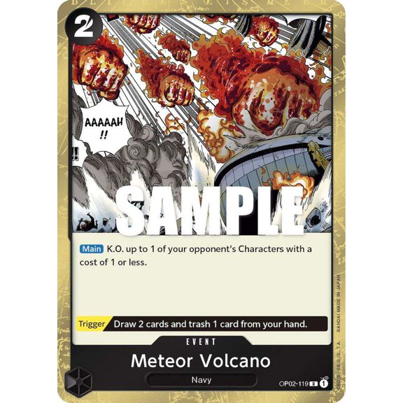 One Piece Paramount War Rare Meteor Volcano OP02-119