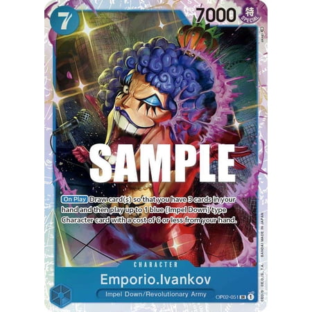One Piece Paramount War Super Rare Emporio.Ivankov OP02-051