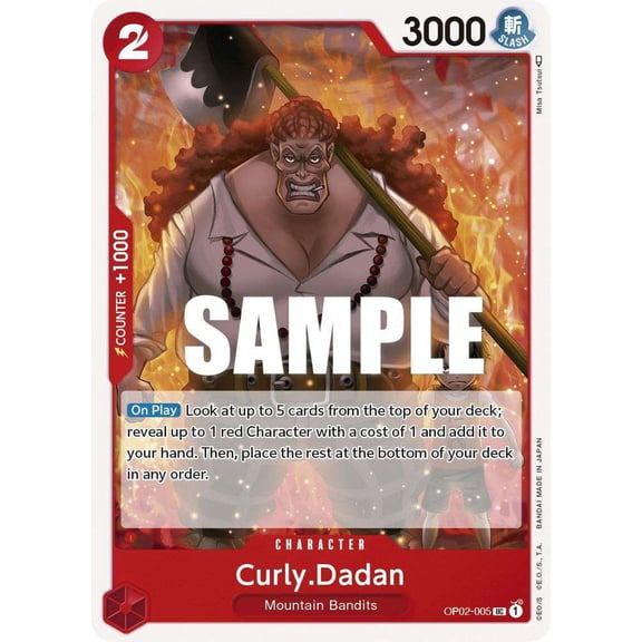 One Piece Paramount War Uncommon Curly.Dadan OP02-005