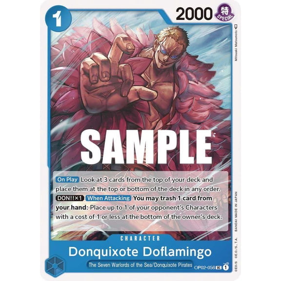 One Piece Paramount War Uncommon Donquixote Doflamingo OP02-056