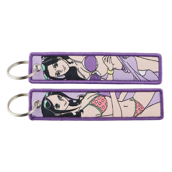 One Piece Personalized Keychain, Custom Key Tag Embroidery Car Keychain , motorcycle Keychains for Men
