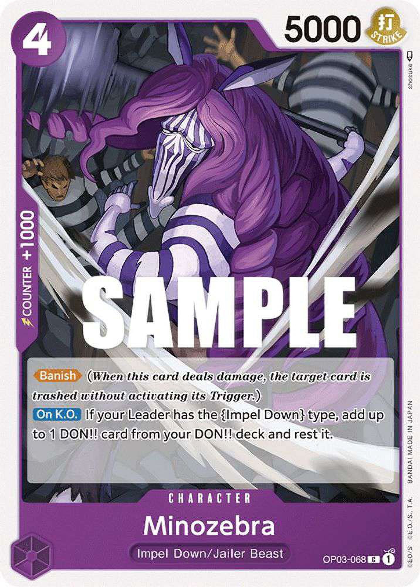 One Piece Pillars of Strength Common Minozebra OP03-068 - Walmart.com