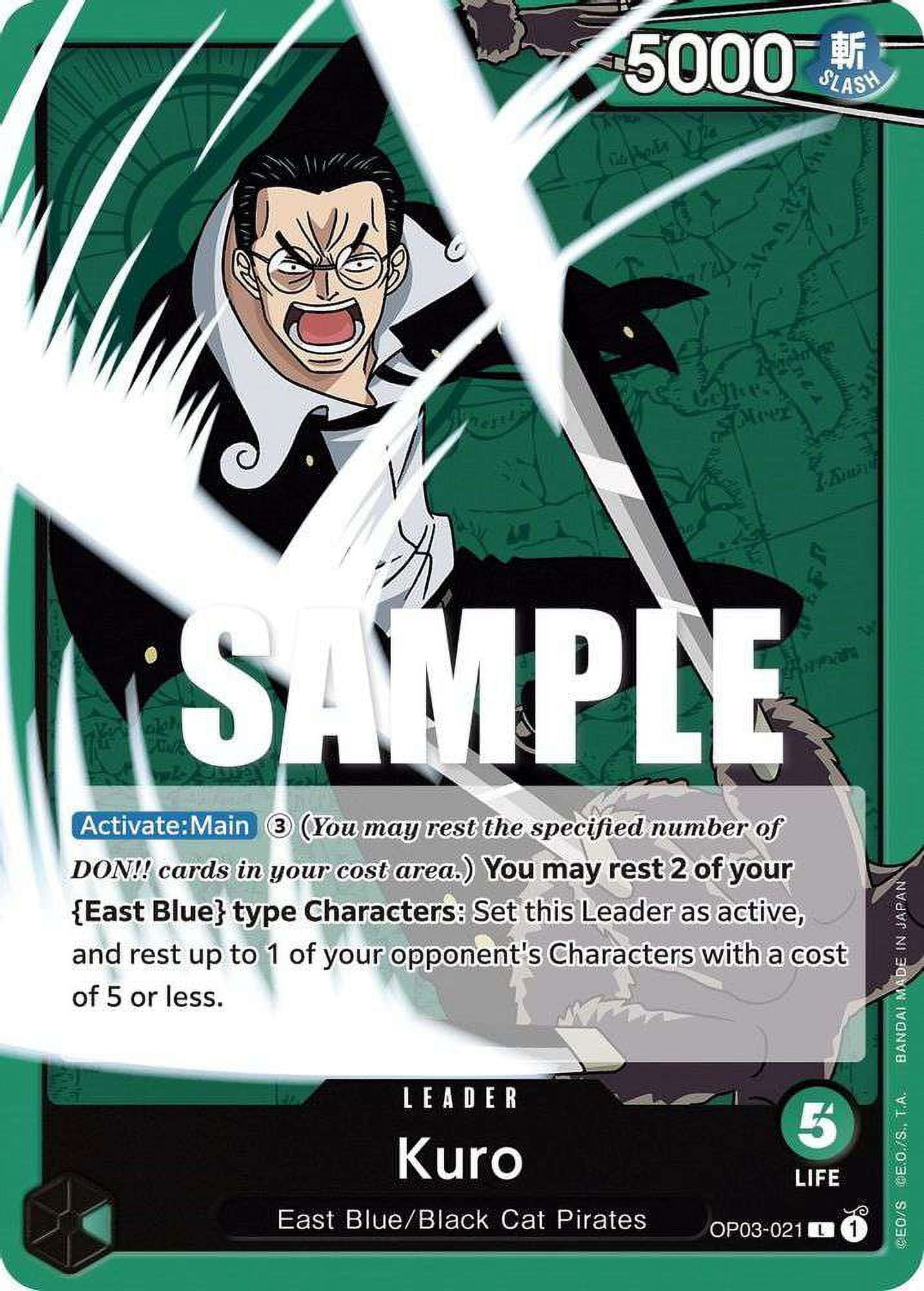 One Piece Pillars of Strength Leader Kuro OP03-021 - Walmart.com