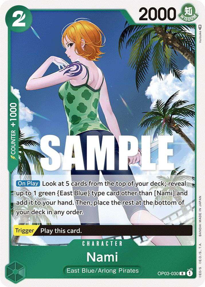 nami treasure rare card One Piece Pillars of Strength Rare Nami OP03-030