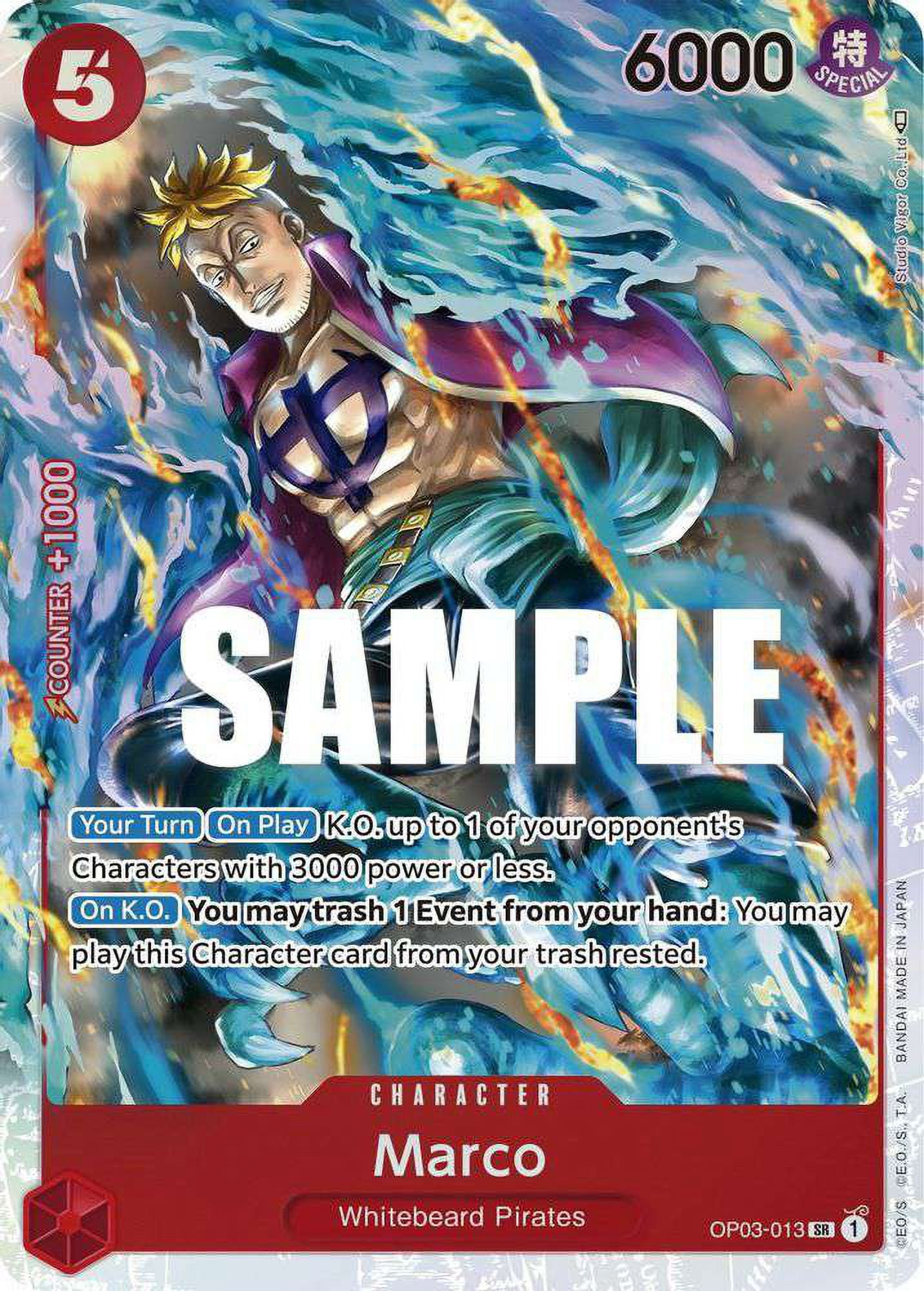 One Piece Pillars of Strength Super Rare Marco OP03-013 - Walmart.com