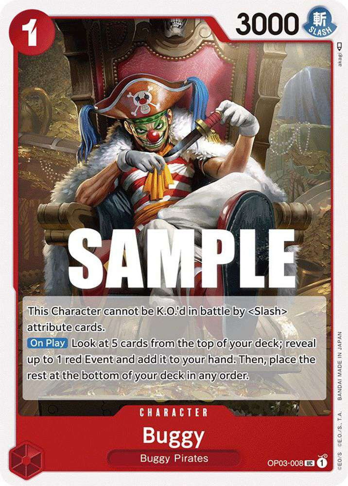 One Piece Pillars of Strength Uncommon Buggy OP03-008 - Walmart.com