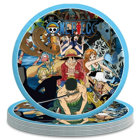 One Piece Birthday Decorations Plates Party Supplies Tableware Disposable Dinnerware