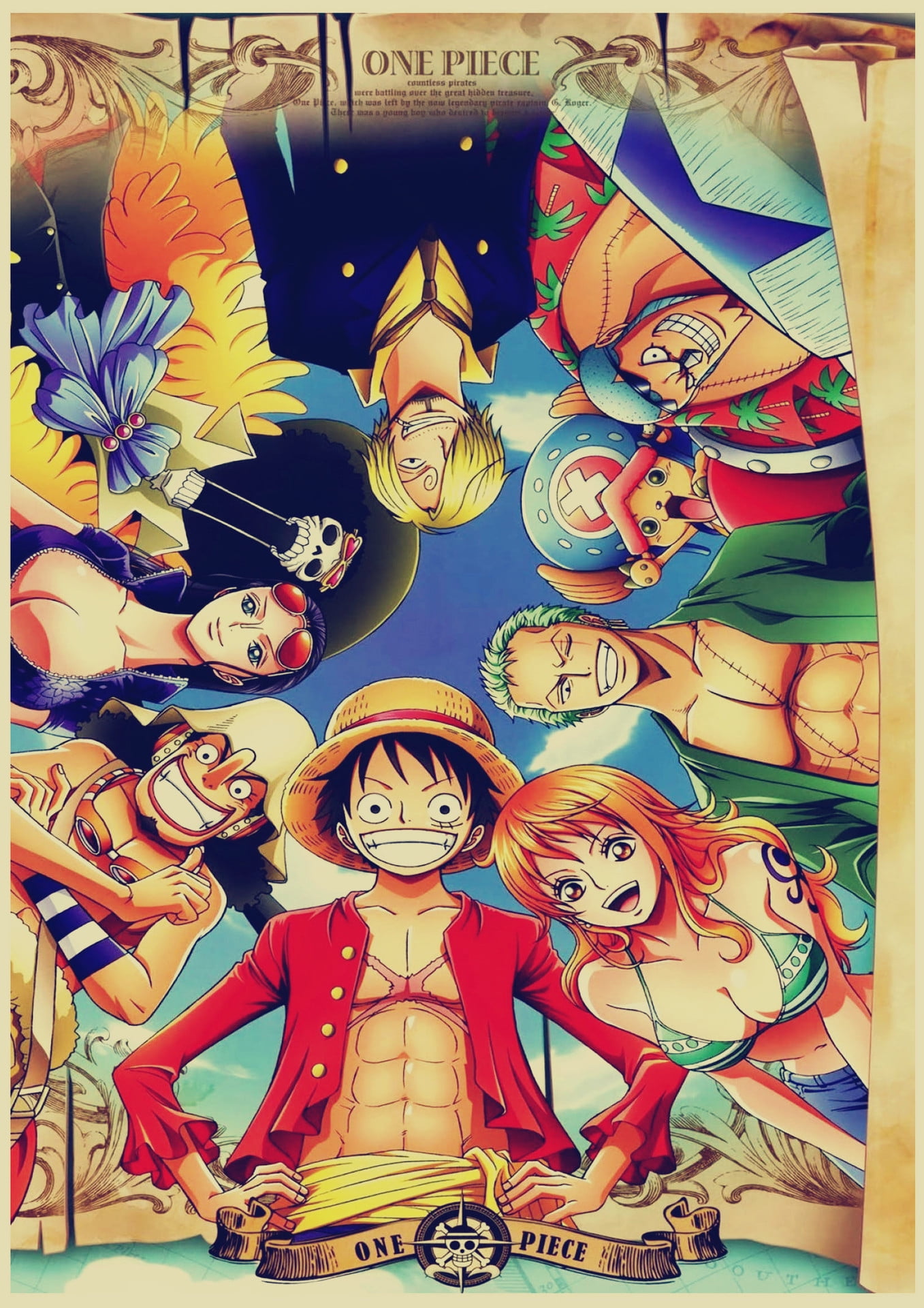 One Piece Poster Wall Poster, Anime Poster 11.8 X 16.5 In, Kraft