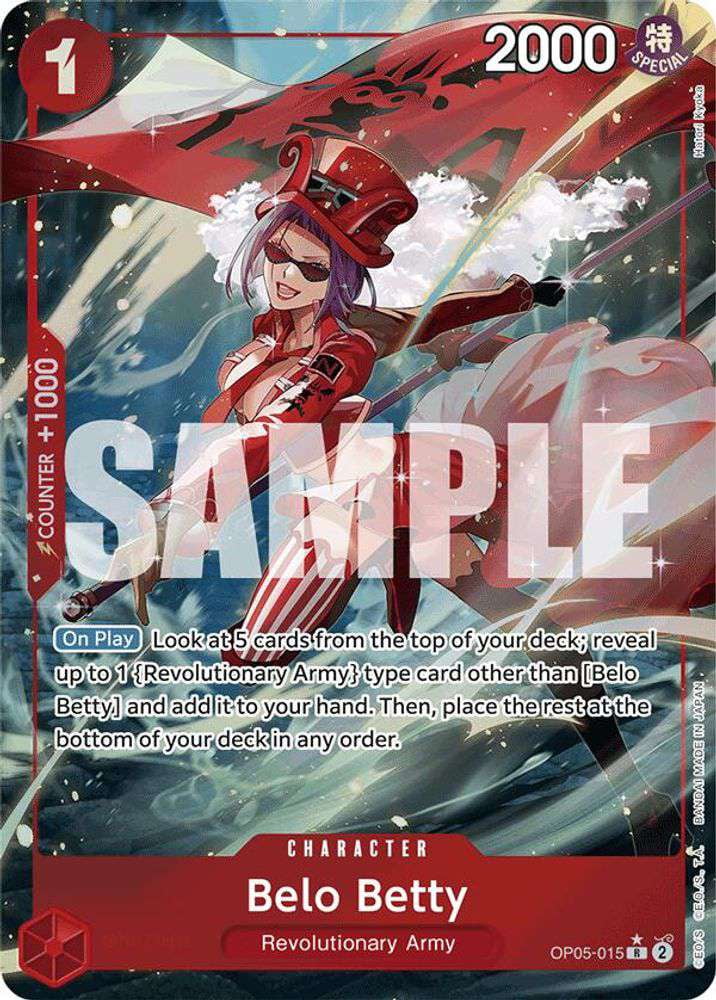 One Piece Premium Booster Rare Belo Betty OP05-015 (Full Art)