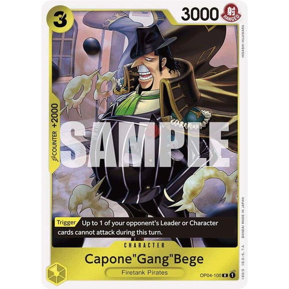 One Piece Premium Booster Rare CaponeGangBege OP04-100 [Reprint]