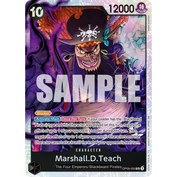 One Piece Premium Booster -The Best- Vol. 2 Super Rare Marshall.D.Teach - OP09-093 OP09-093 [Reprint]