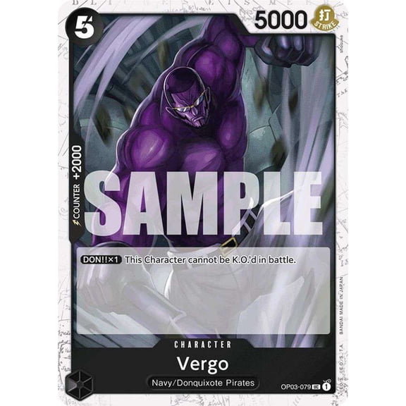One Piece Premium Booster Uncommon Vergo OP03-079 [Jolly Roger Foil]