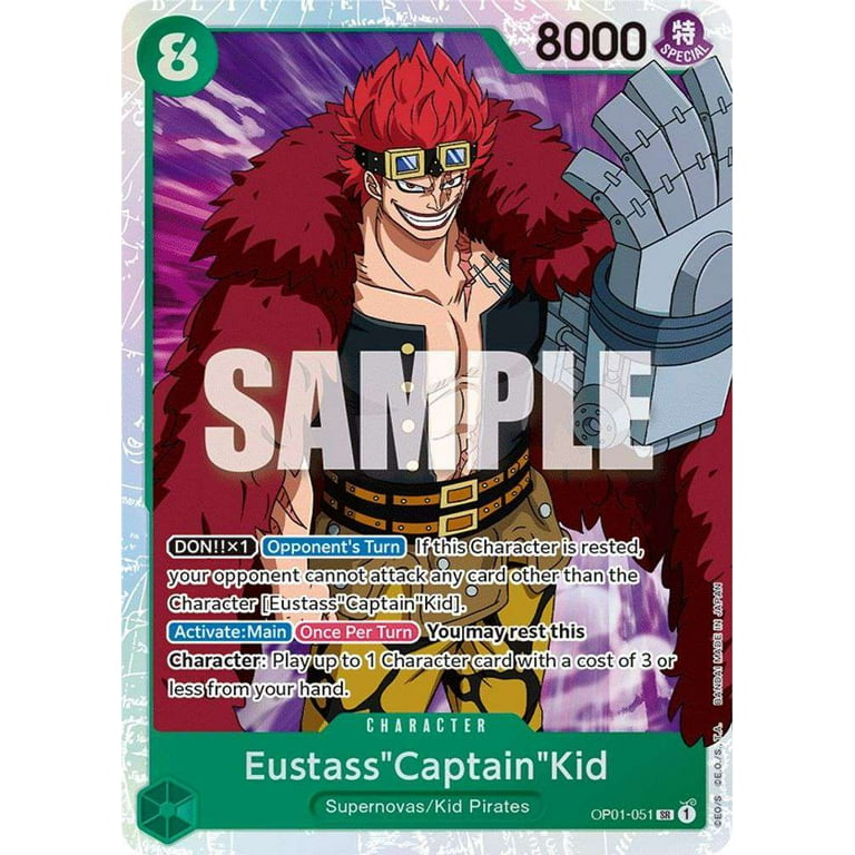 One Piece Romance Dawn Super Rare EustassCaptainKid OP01-051 - Walmart.com