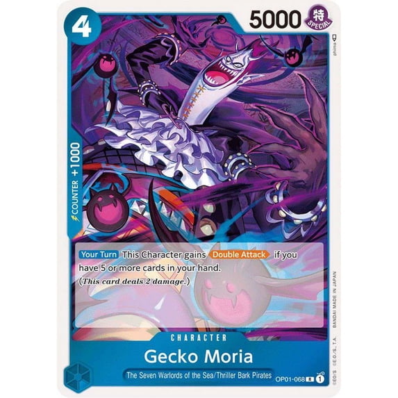 One Piece Romance Dawn Rare Gecko Moria OP01-068