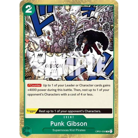 One Piece Romance Dawn Rare Punk Gibson OP01-058