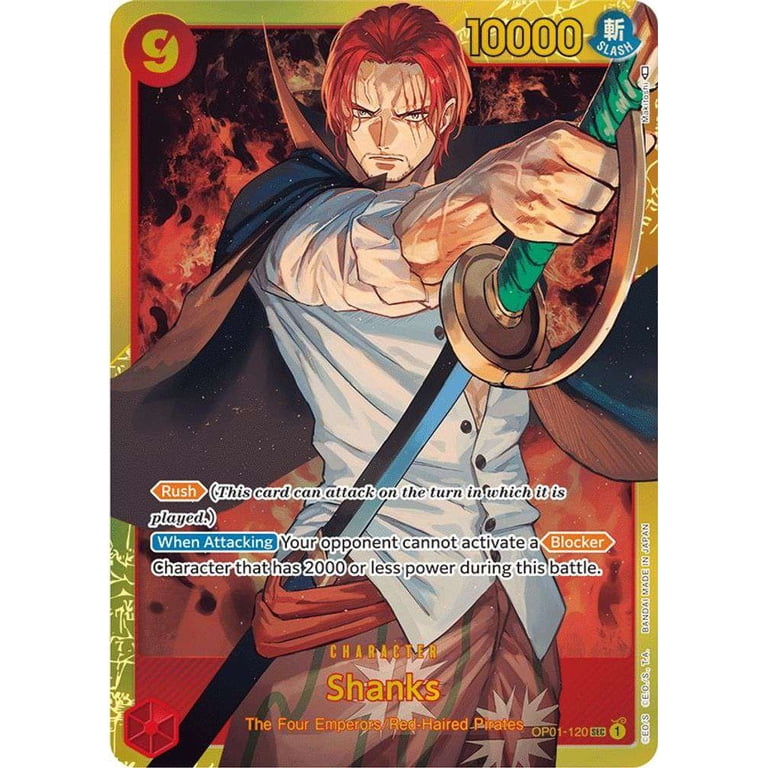 shanks manga rare card PSA 10 Shanks OP01-120 SEC Comic Parallel Manga Alt Art ONE PIECE Card Japanese
