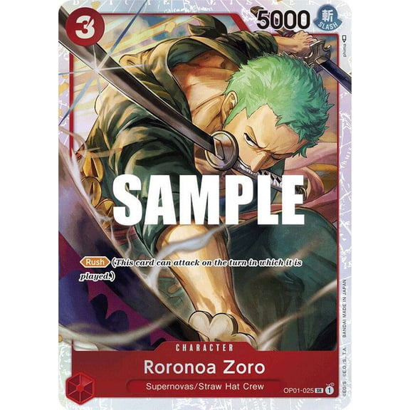 One Piece Romance Dawn Super Rare Roronoa Zoro OP01-025 [ST10 Alternate Art ]