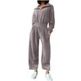 thumbnail image 1 of One Piece Romper Outfit Jumpsuits for Women Casual Hoodie Long Sleeve Zip Up Sweatshirts Loose Jogger Sweatpants, 1 of 6