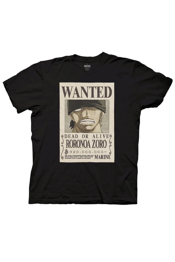Roronoa Zoro Full Wanted Poster Anime Adult Unisex T-Shirt 3XL