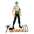 thumbnail image 1 of One Piece Roronoa Zoro II Battle Version Action Figure, 7 Inch Movable Joints Three Sword Style PVC Anime Collectible Model Statue Gift, 1 of 7