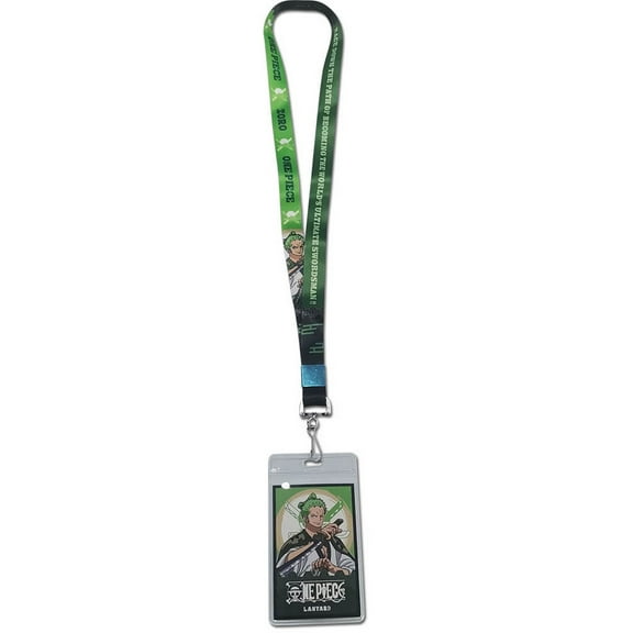 Great Eastern Entertainment One Piece: Roronoa Zoro Icon and Verbiage Lanyard with ID Holder