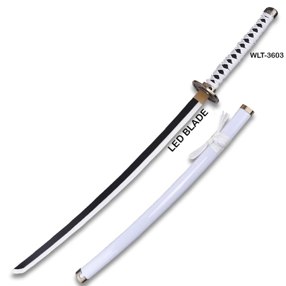 One Piece Roronoa Zoro Wado Ichimonji Katana LED Light-Up Wooden Cosplay Sword 41 in