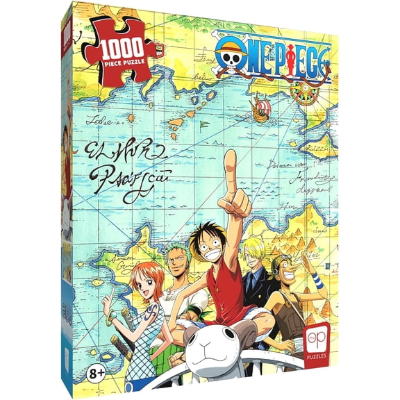 One Piece Sailing the Going Merry 1,000 Piece Jigsaw Puzzle, Featuring Stunning 27" x 19" Artwork from Eiichiro Odas Legendary Manga, Based on the Popular Anime TV Series,Officially Licensed