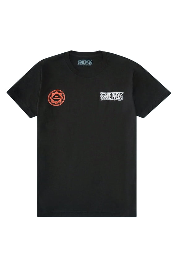 One Piece Shirt Men's Luffy Front and Back Print Short Sleeve Tee
