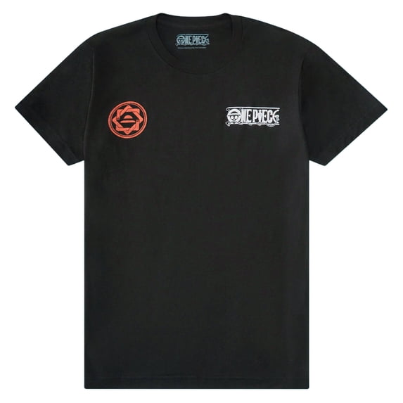 One Piece Shirt Men's Luffy Front and Back Print Short Sleeve Tee