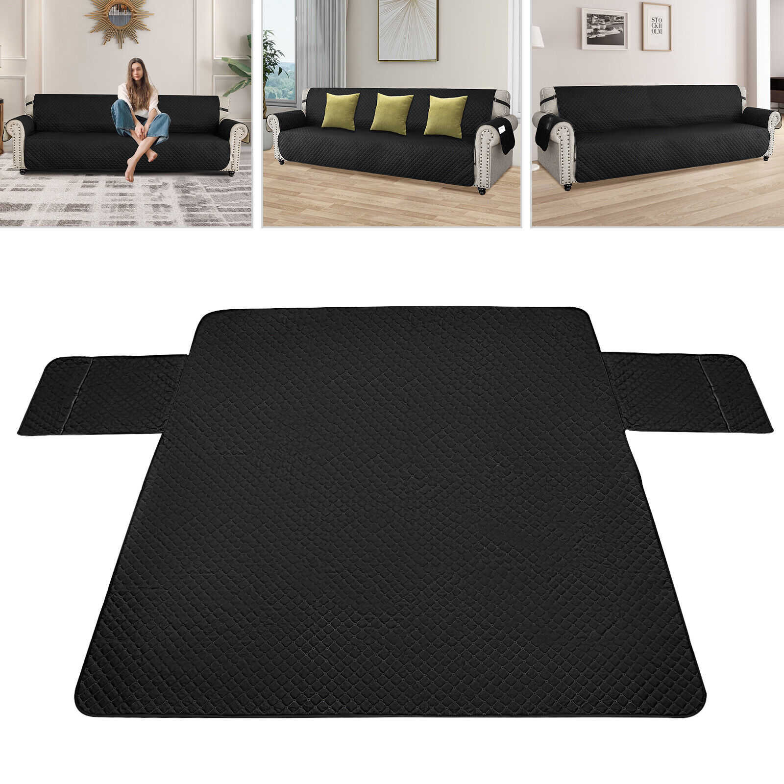One-Piece Sofa Cover, Sofa Cover for 4-Seater Sofa, Couch Cover 135*87 inches