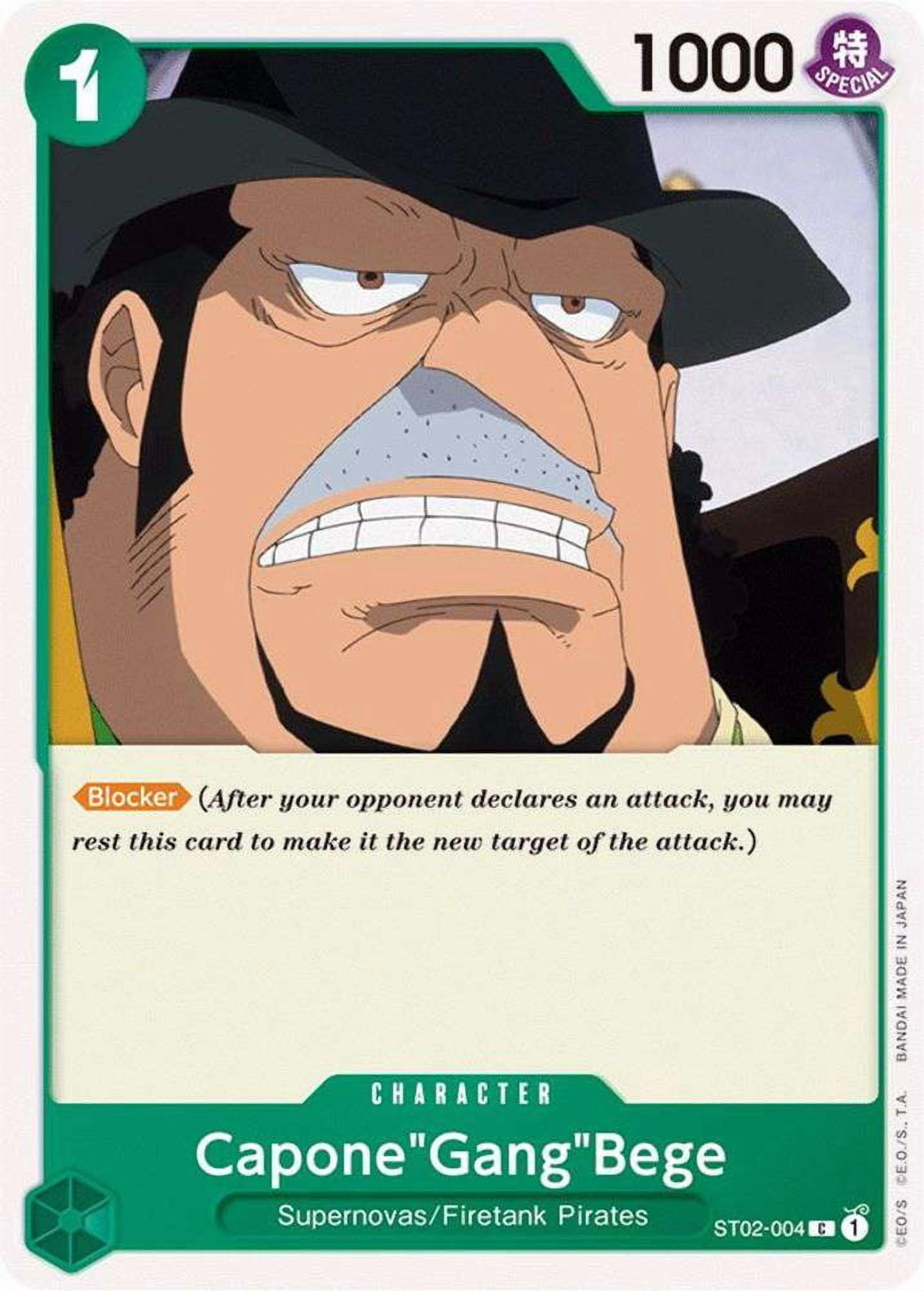 one piece card game worst generation Starter Deck 2: Common CaponeGangBege ST02-004 A plastic case is included. One Piece Card Game Start