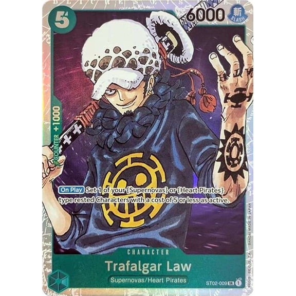 One Piece Starter Deck 2: Worst Generation Super Rare Trafalgar Law ST02-009
