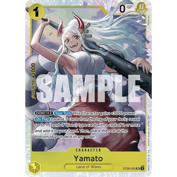 One Piece Starter Deck 28: GREEN/YELLOW Yamato Super Rare Yamato ST28-005