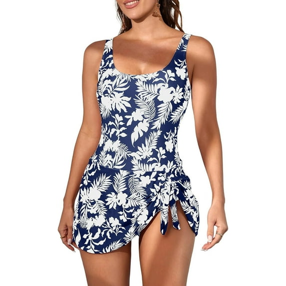 One Piece Swimdress Swimsuits for Women Tummy Control Swim Dresses Skirt Bathing Suit
