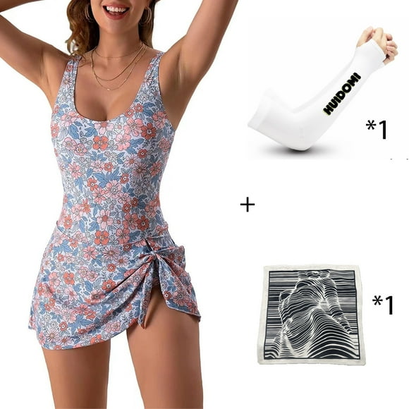 One Piece Swimdress Swimsuits for Women Tummy Control Swim Dresses Skirt Bathing Suit