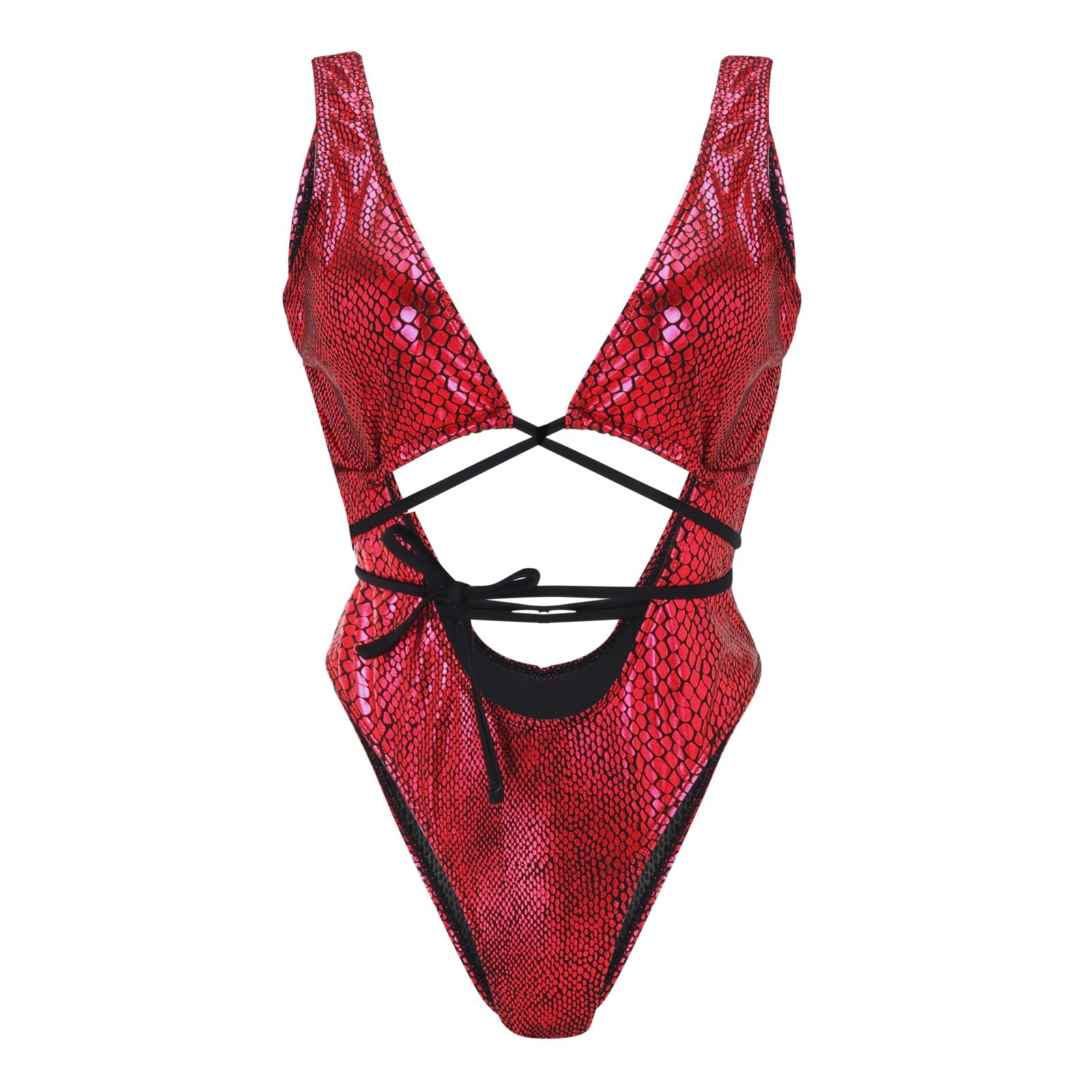 One Piece Swimsuit Bra Splicing Set Push Up Beach Bikini Beach Wear Red