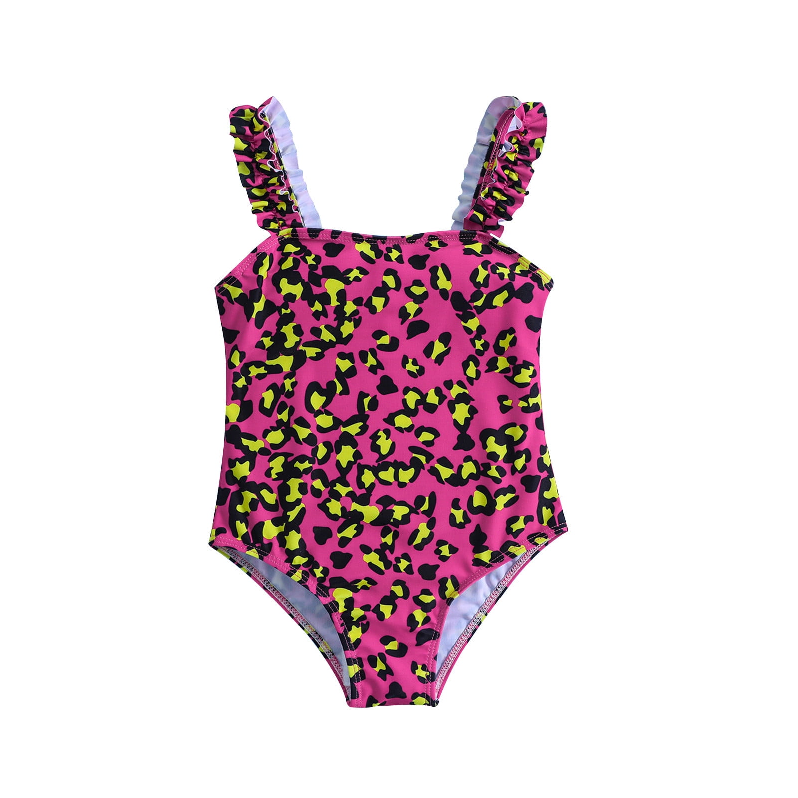 One Piece Swimsuit Girls Off Shoulder Sleeveless Strap Swimwear Onesie ...