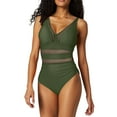 thumbnail image 1 of One Piece Swimsuit Tummy Control Bathing Suits for Women 2026 New Hot Mesh Swimsuit Mesh Hollow Solid Color Swimsuit Women, 1 of 5