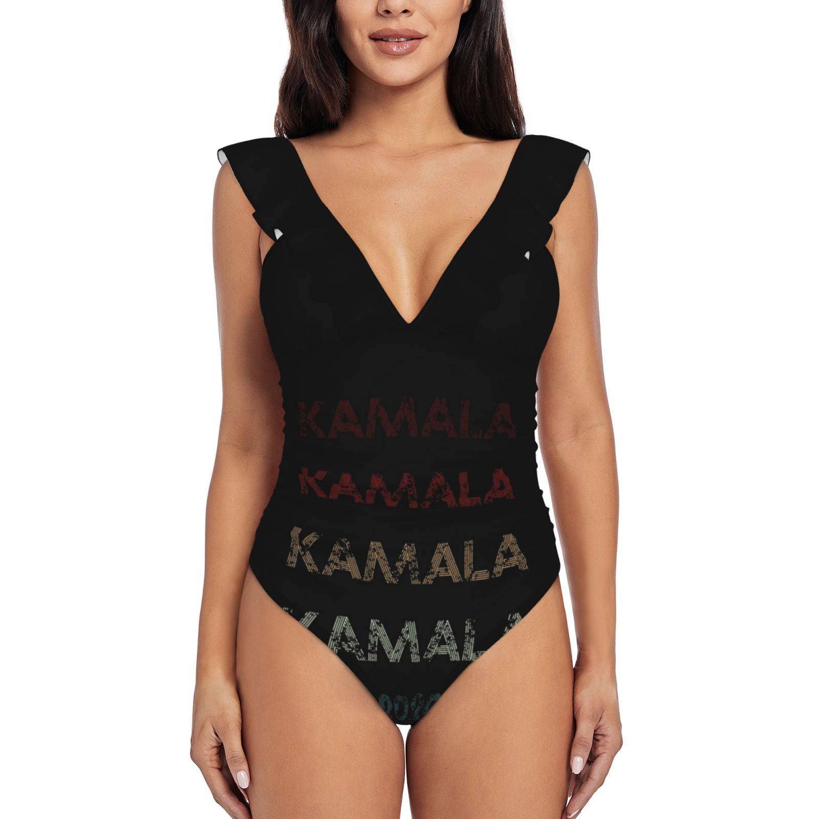 ワンピース FLUFFY SHEER H/S SHIRT ONEPIECE BLACK Slashed One-Piece Swimsuit Black | VERSACE US