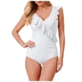 thumbnail image 1 of One Piece Swimsuit Women Criss Cross Back Color Block Print Bathing Suits Athletic Modest Swimwear, 1 of 5