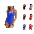 thumbnail image 1 of One Piece Swimsuit Women Square Neck Racerback Leakproof Bathing Suit Period Swimwear, 1 of 8
