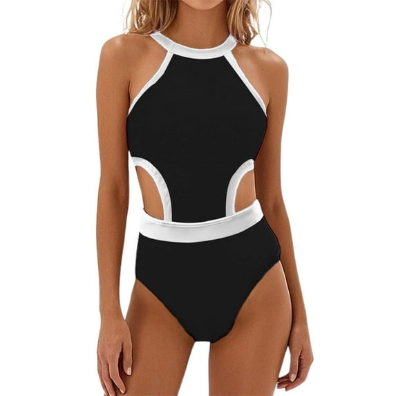 One Piece Swimsuit Womens Bathing Suits Tummy Control Women's Fashion Hollow Out Swimsuit Set for Beach And Pool Parties