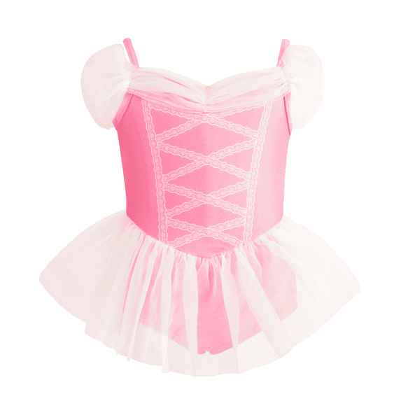 One Piece Swimsuit for Toddler Girls Pink Aurora Princess Swimming Costume Bathing Suit Kids 3-8 Years