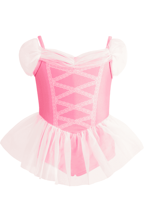 One Piece Swimsuit for Toddler Girls Pink Aurora Princess Swimming Costume Bathing Suit Kids 3-8 Years