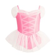 One Piece Swimsuit for Toddler Girls Pink Aurora Princess Swimming Costume Bathing Suit Kids 3-8 Years