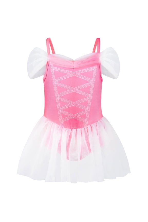 One Piece Swimsuit for Toddler Girls Pink Princess Swimming Costume Bathing Suit Kids 3-8 Years