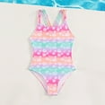 thumbnail image 1 of One Piece Swimsuit for Kids Sleeveless Floral Print Girls Bathing Suits Tummy Control Racerback Swimsuit Set Summer Beach Tropical Swimwear, 1 of 8