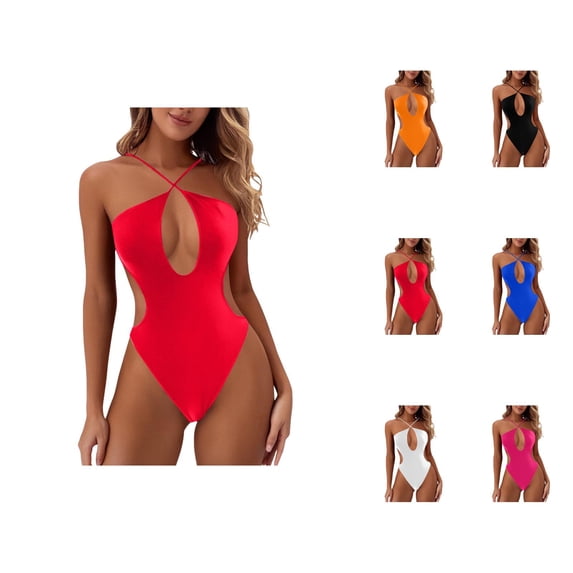 One Piece Swimsuit for Women Cut Out Backless Monokini One Piece Bathing Suit Tummy Control Performance Swimwear for Beach