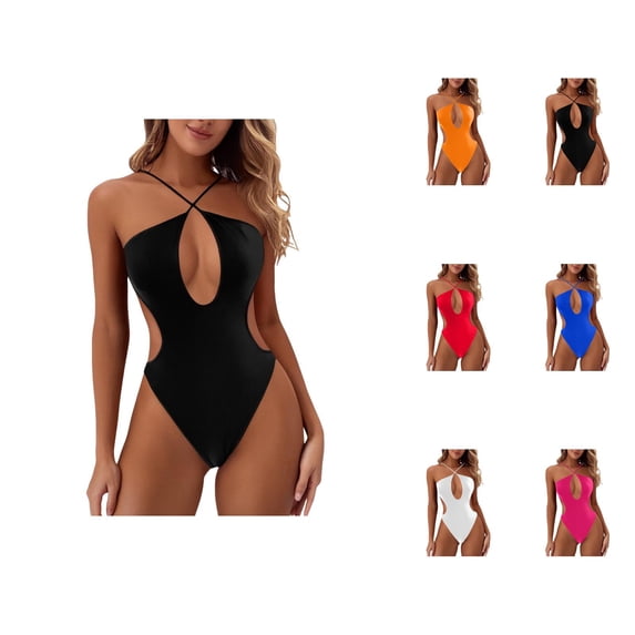 One Piece Swimsuit for Women Cut Out Backless Monokini One Piece Bathing Suit Tummy Control Performance Swimwear for Beach